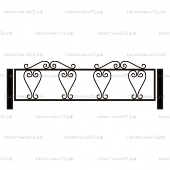 Ограда на могилу № 008