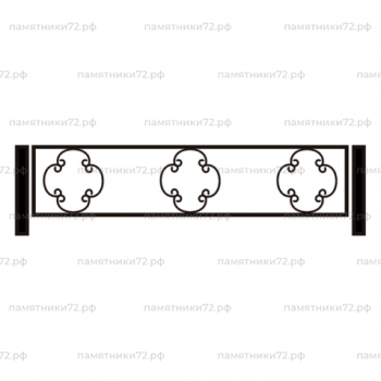 Ограда на могилу № 003