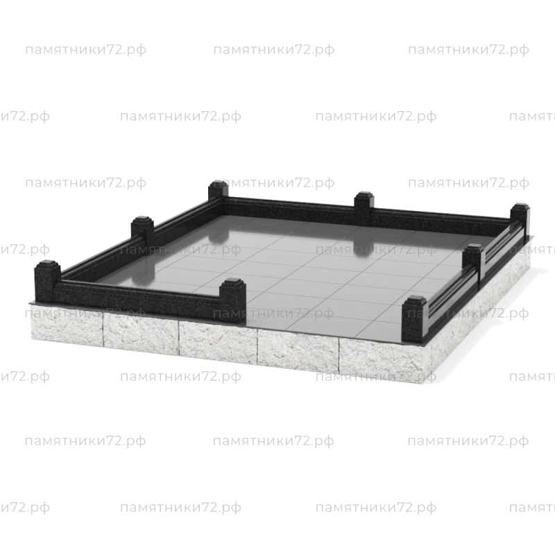 Цоколь на могилу № 020