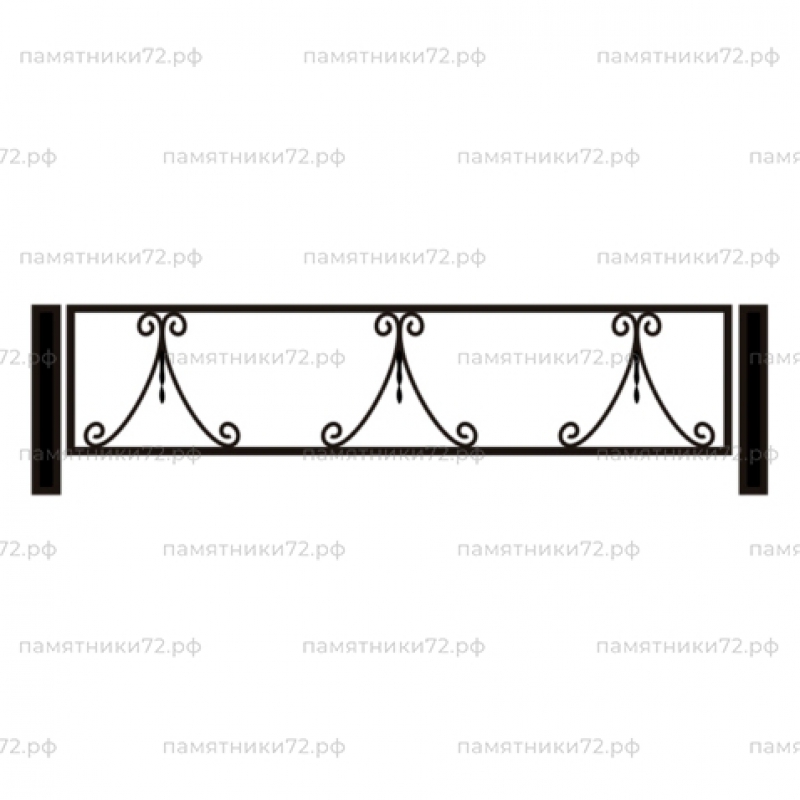 Ограда на могилу № 004